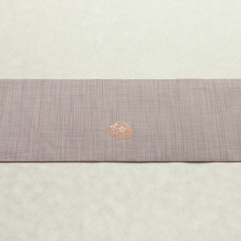 名古屋帯 太鼓柄 良品 正絹 古典柄 名古屋仕立て なごや帯 リサイクル帯 帯 シンプル 洒落 紫・藤色_画像13