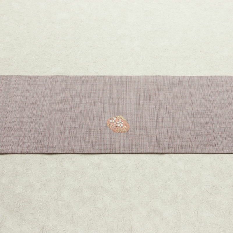 名古屋帯 太鼓柄 良品 正絹 古典柄 名古屋仕立て なごや帯 リサイクル帯 帯 シンプル 洒落 紫・藤色_画像14