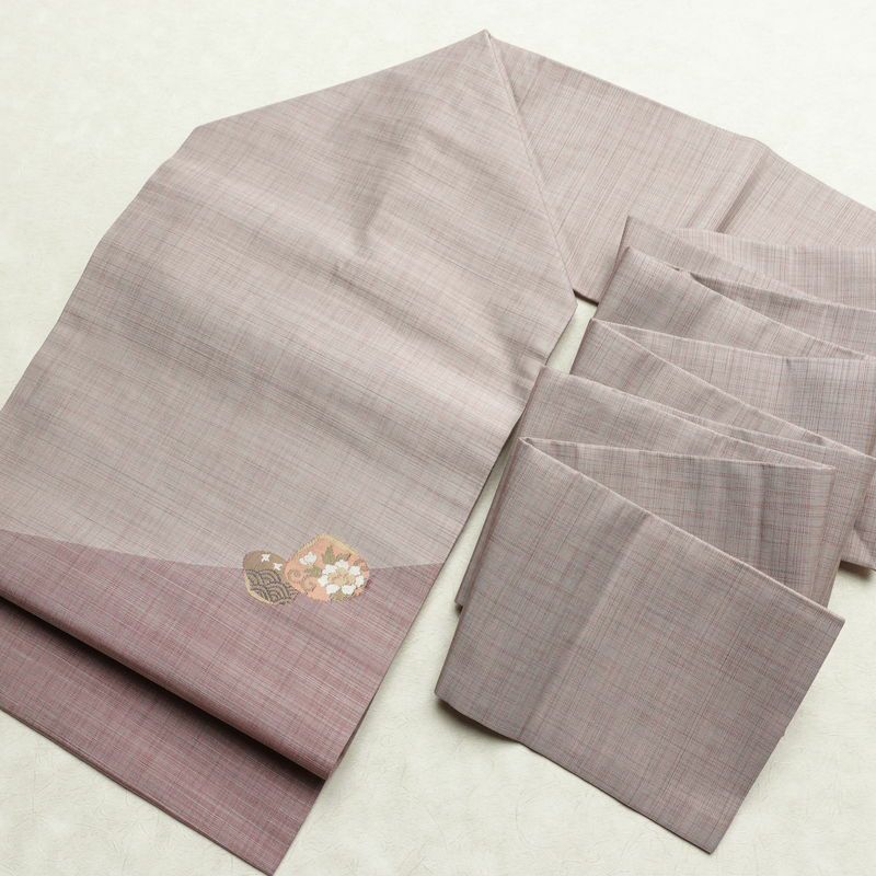 名古屋帯 太鼓柄 良品 正絹 古典柄 名古屋仕立て なごや帯 リサイクル帯 帯 シンプル 洒落 紫・藤色_画像16