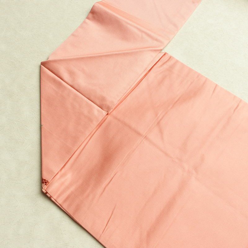 名古屋帯 太鼓柄 良品 正絹 幾何学柄・抽象柄 名古屋仕立て なごや帯 リサイクル帯 帯 金糸 ピンク_画像19