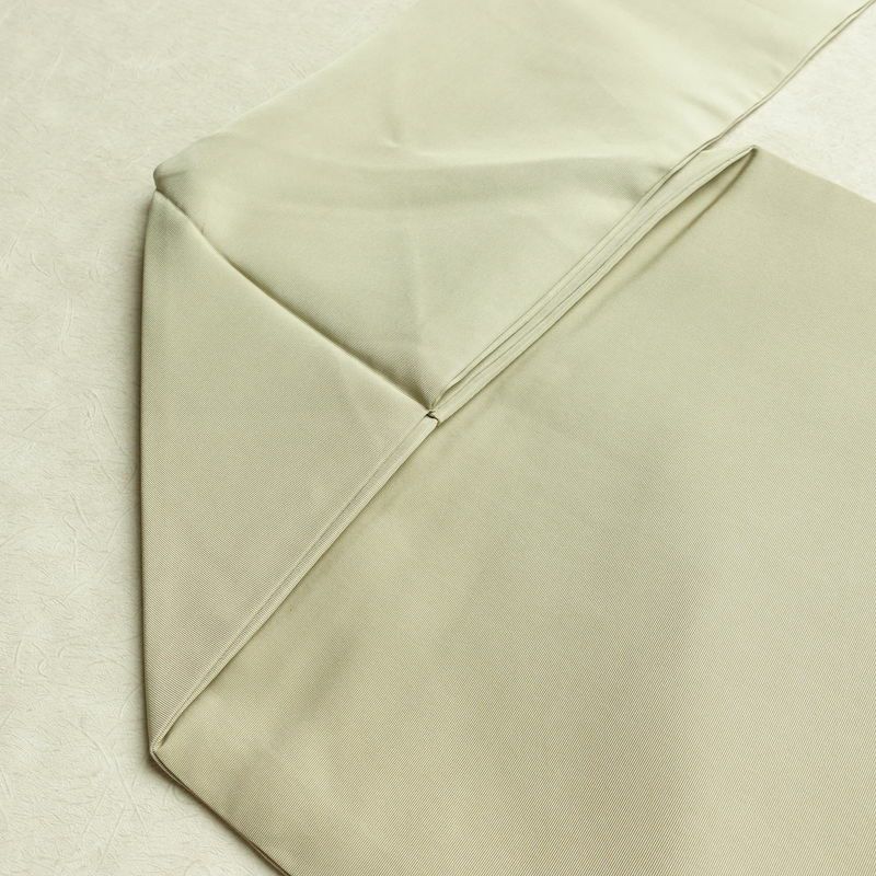 名古屋帯 太鼓柄 落款入り 正絹 風景柄 名古屋仕立て なごや帯 リサイクル帯 帯 シンプル 緑・うぐいす色_画像20