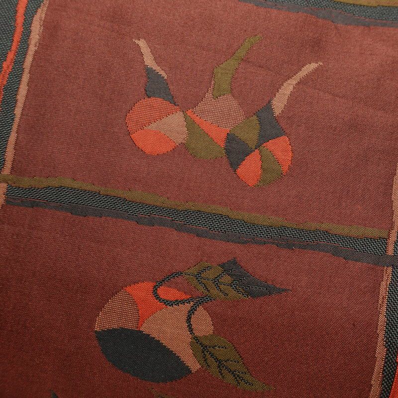 袋帯 古今絵巻 六通柄 一般用 正絹 その他の柄 リサイクル帯 帯 モダン おしゃれ グレー_画像3