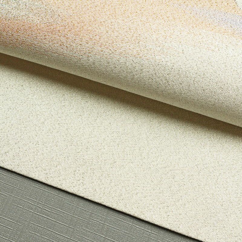 名古屋帯 太鼓柄 つづれ織 正絹 流水・波柄 松葉仕立て なごや帯 リサイクル帯 帯 シンプル 金・銀_画像8