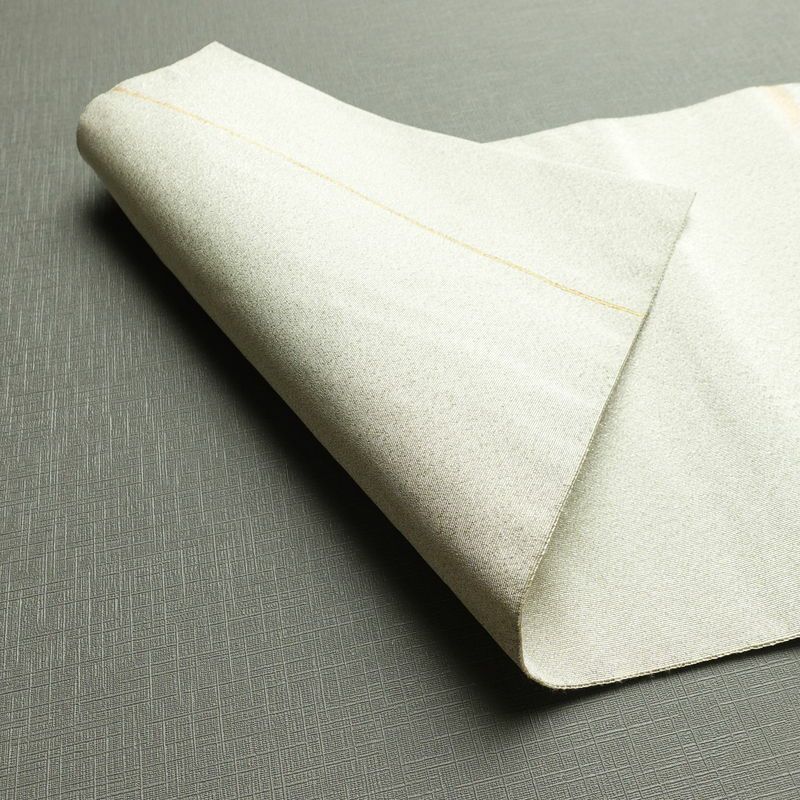 名古屋帯 太鼓柄 つづれ織 正絹 流水・波柄 松葉仕立て なごや帯 リサイクル帯 帯 シンプル 金・銀_画像10