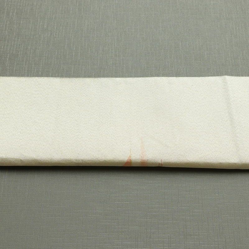 名古屋帯 太鼓柄 つづれ織 正絹 流水・波柄 松葉仕立て なごや帯 リサイクル帯 帯 シンプル 金・銀_画像14