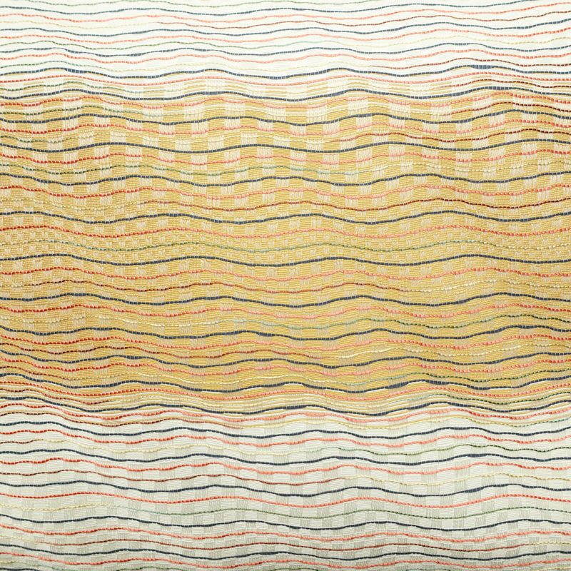 袋帯 市楽波筬織 六通柄 美品 一般用 正絹 縞柄・線柄 リサイクル帯 帯 洒落 多色使い_画像2