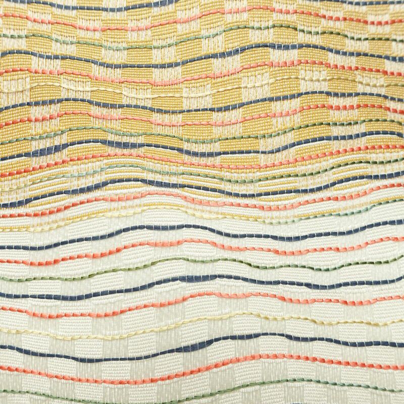 袋帯 市楽波筬織 六通柄 美品 一般用 正絹 縞柄・線柄 リサイクル帯 帯 洒落 多色使い_画像3