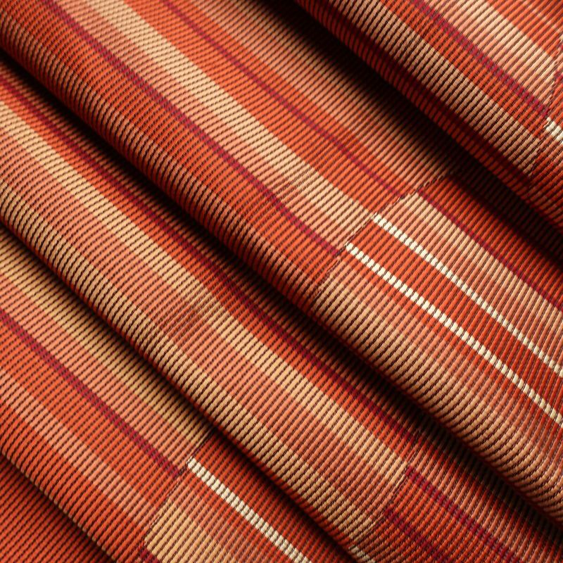 名古屋帯 六通柄 正絹 縞柄・線柄 松葉仕立て なごや帯 リサイクル帯 帯 モダン 茶_画像18