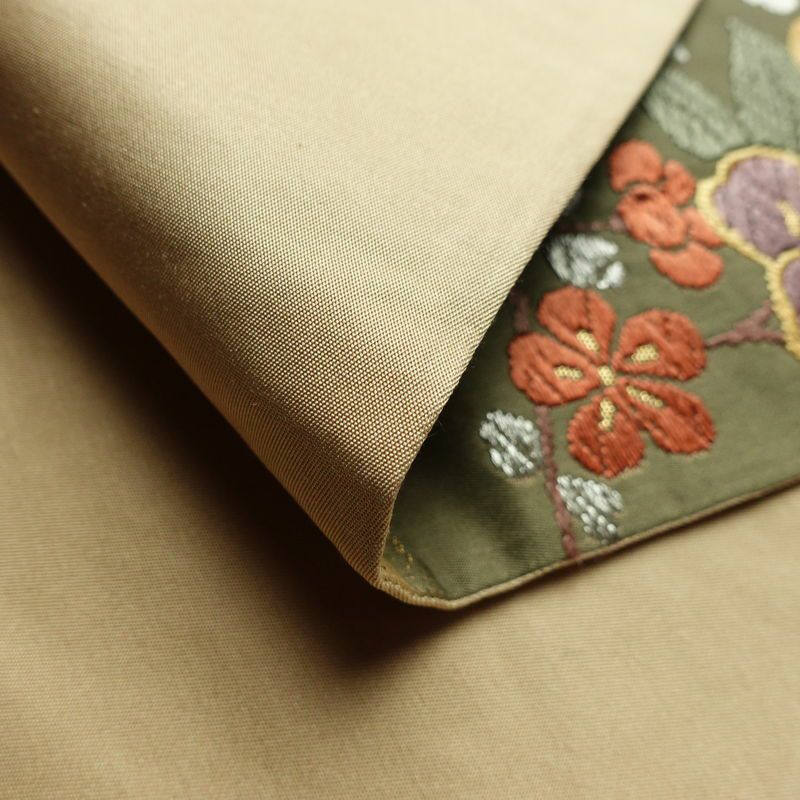 袋帯 六通柄 フォーマル用 正絹 花柄 リサイクル帯 帯 箔 入学式 卒業式 結婚式 七五三 お宮参り 菊 多色使い_画像10