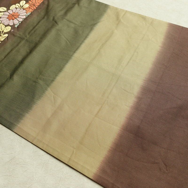 袋帯 六通柄 フォーマル用 正絹 花柄 リサイクル帯 帯 箔 入学式 卒業式 結婚式 七五三 お宮参り 菊 多色使い_画像17