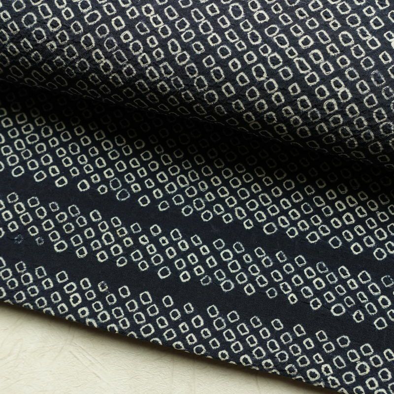 袋帯 全通柄 絞り 正絹 古典柄 リサイクル帯 帯 青・紺_画像7