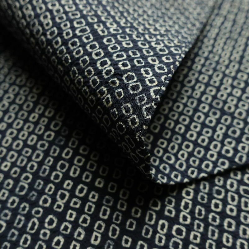 袋帯 全通柄 絞り 正絹 古典柄 リサイクル帯 帯 青・紺_画像11