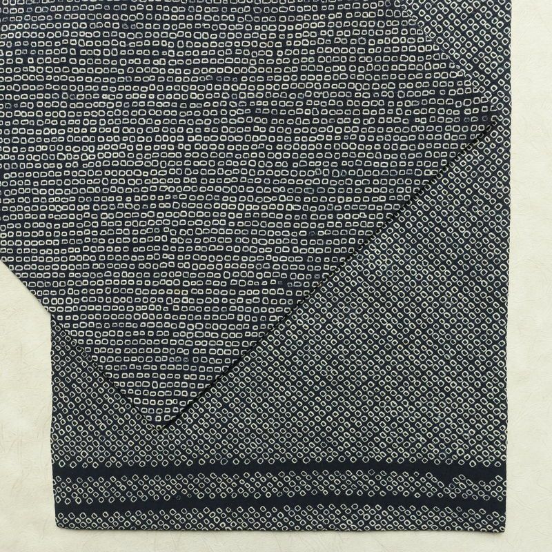 袋帯 全通柄 絞り 正絹 古典柄 リサイクル帯 帯 青・紺_画像14
