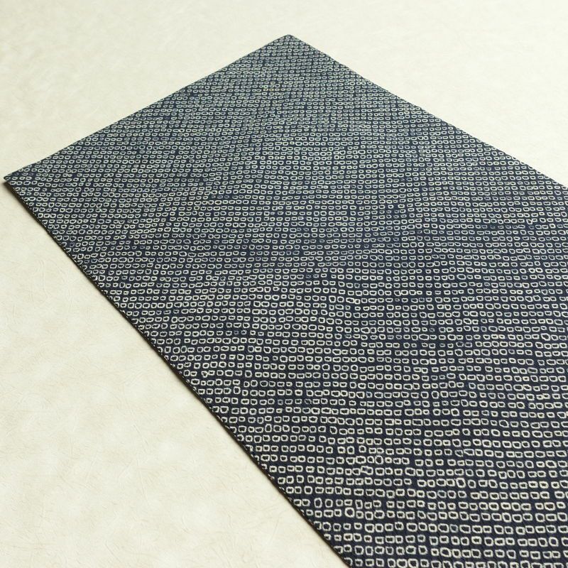 袋帯 全通柄 絞り 正絹 古典柄 リサイクル帯 帯 青・紺_画像16