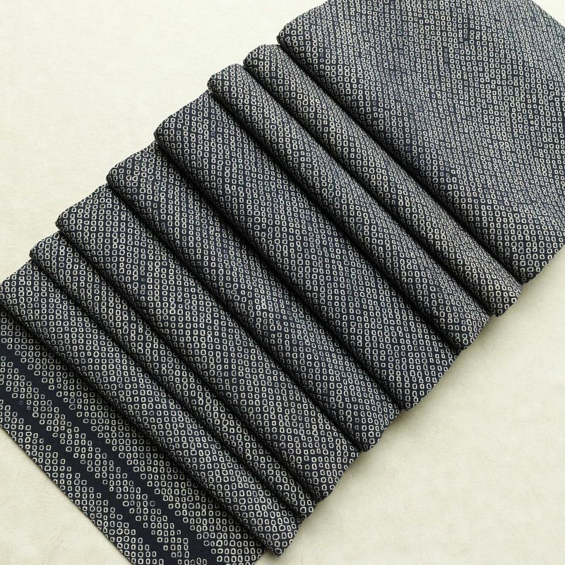 袋帯 全通柄 絞り 正絹 古典柄 リサイクル帯 帯 青・紺_画像19