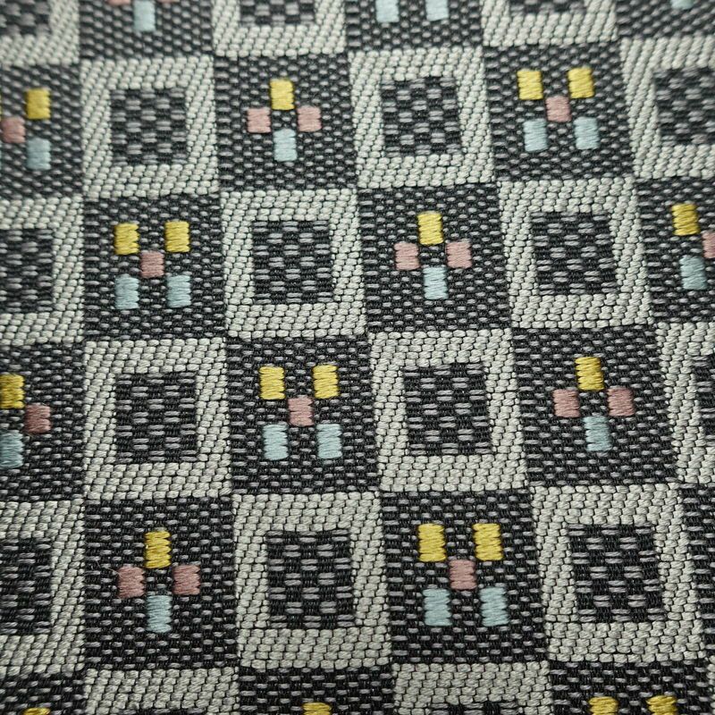 袋帯 六通柄 良品 一般用 正絹 縞柄・線柄 リサイクル帯 帯 モダン グレー_画像6