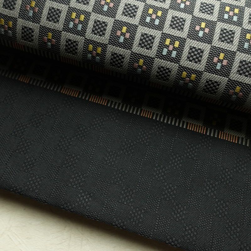 袋帯 六通柄 良品 一般用 正絹 縞柄・線柄 リサイクル帯 帯 モダン グレー_画像7