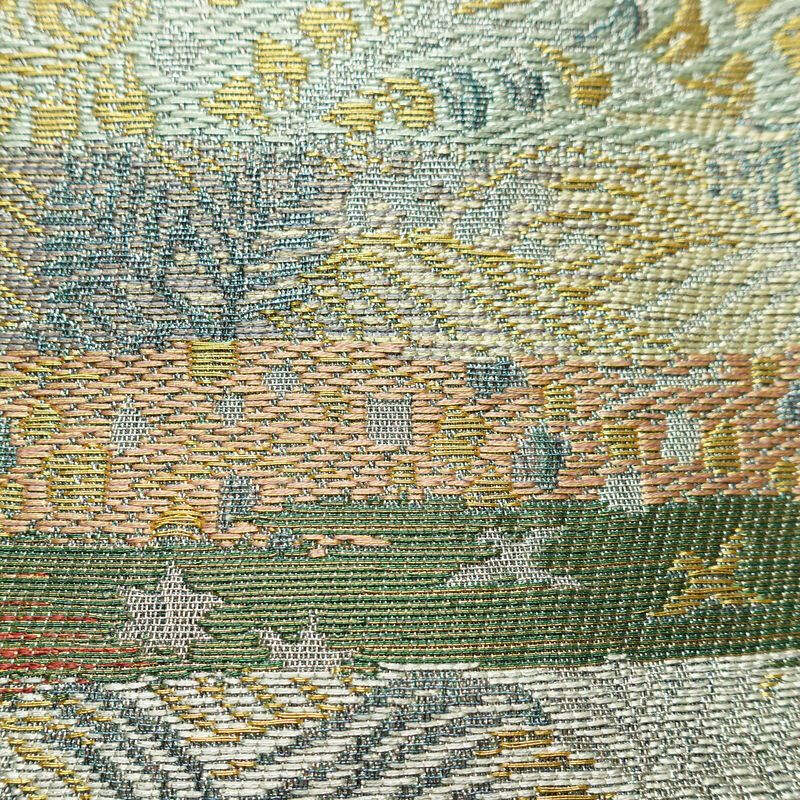 袋帯 六通柄 良品 フォーマル用 正絹 幾何学柄・抽象柄 リサイクル帯 帯 多色使い_画像3