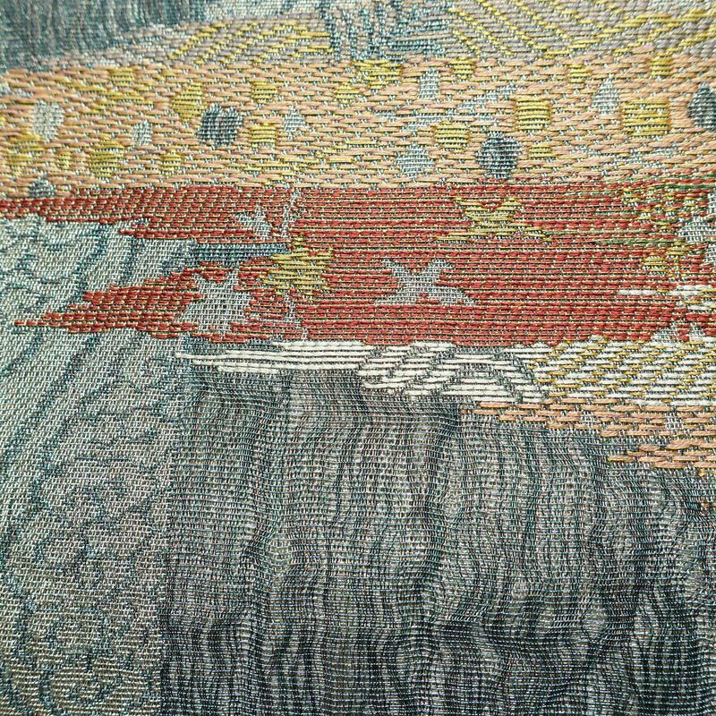 袋帯 六通柄 良品 フォーマル用 正絹 幾何学柄・抽象柄 リサイクル帯 帯 多色使い_画像6