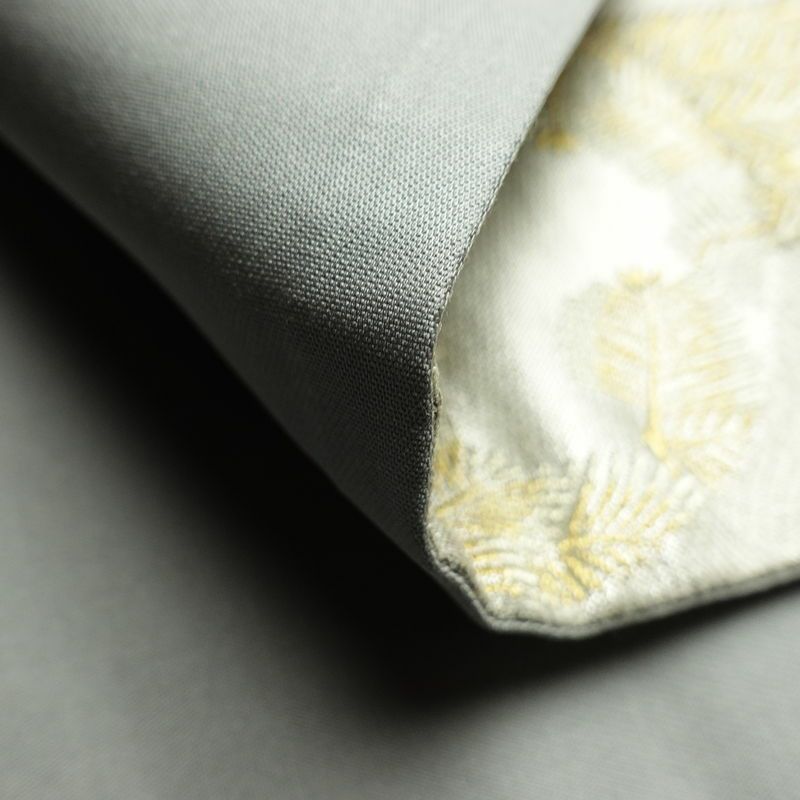 袋帯 六通柄 美品 フォーマル用 正絹 木の葉・植物柄 リサイクル帯 帯 結婚式 パーティー 上品 金・銀_画像11