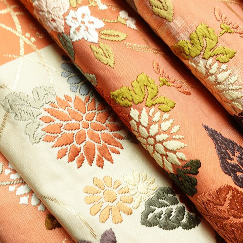 袋帯 六通柄 フォーマル用 正絹 花柄 リサイクル帯 帯 箔 入学式 卒業式 結婚式 パーティー 多色使い_画像20