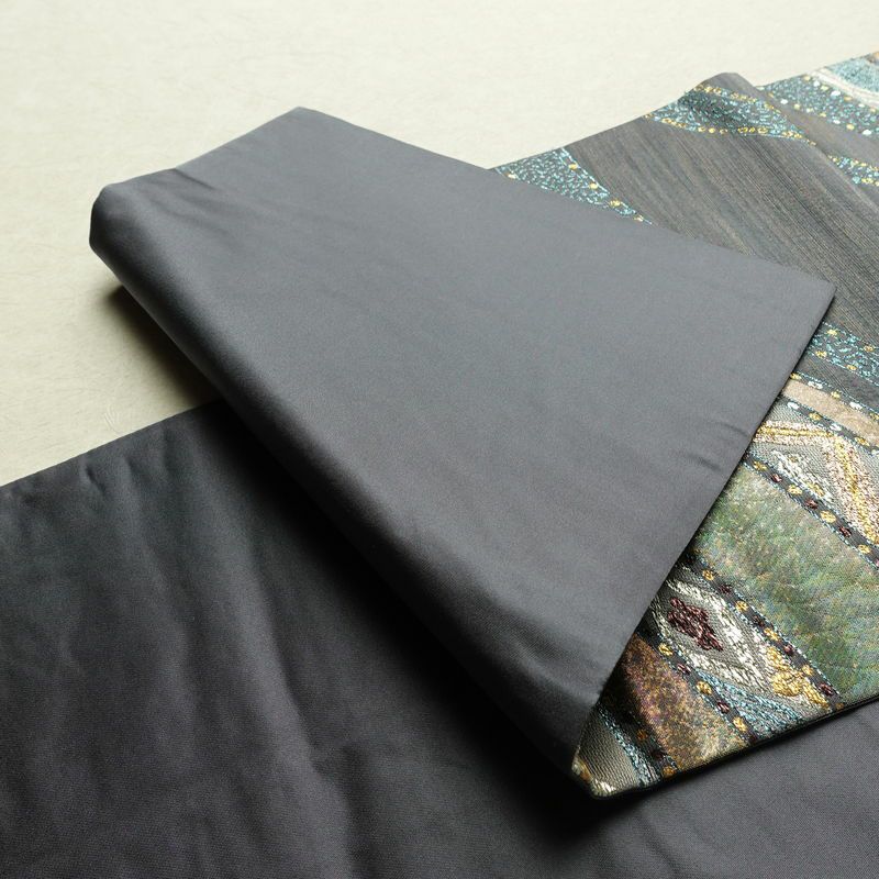 袋帯 六通柄 良品 北村進 西陣織 証紙あり フォーマル用 正絹 幾何学柄・抽象柄 箔 金糸 銀糸 パーティー 華やか 紫・藤色_画像10