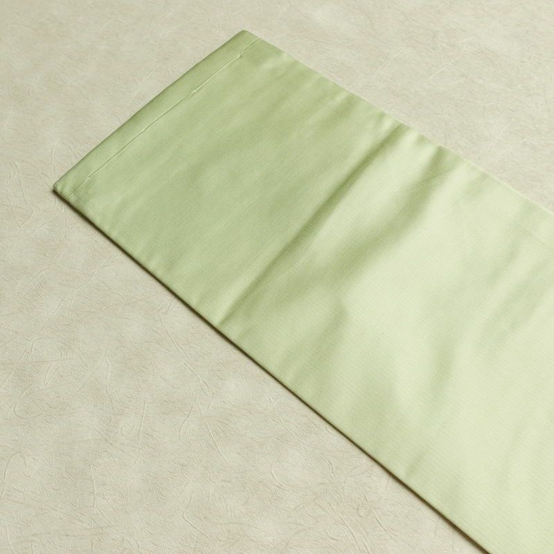 名古屋帯 太鼓柄 正絹 花柄 名古屋仕立て なごや帯 リサイクル帯 帯 箔 緑・うぐいす色_画像15