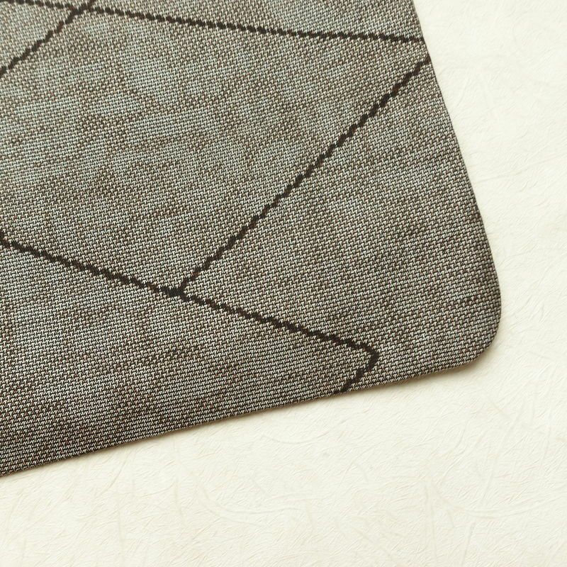 紬 良品 正絹 花柄 袷仕立て 身丈158cm 裄丈64.5cm リサイクル着物 着物 茶_画像14