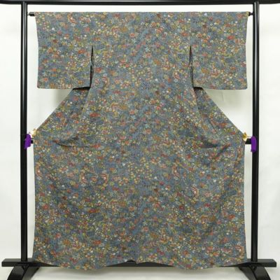 別誂小紋正絹単衣未使用しつけ付き創作品 別誂小紋正絹単衣未使用しつけ付き創作品