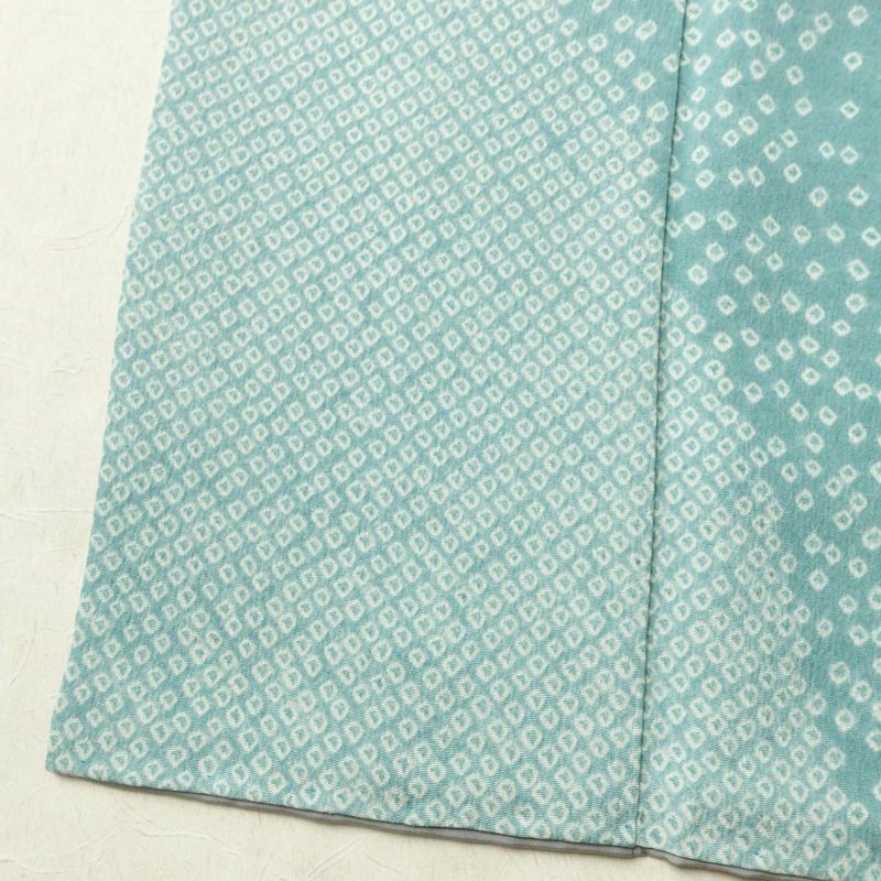 付け下げ 金駒刺繍 絞り 正絹 古典柄 袷仕立て 身丈158.5cm 裄丈65.5cm リサイクル着物 着物 箔 入学式 卒業式 結婚式 パーティー フォーマル 青・紺_画像13