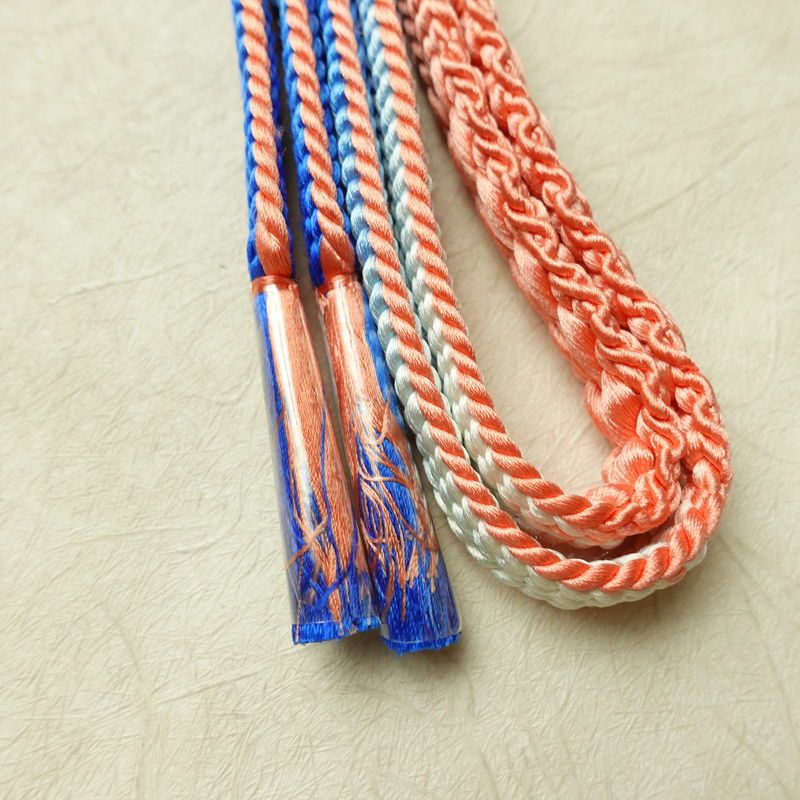 帯締め 帯揚げ帯締めセット 良品 セット品 縮緬 正絹 古典柄 シンプル 和装小物 ピンク_画像17