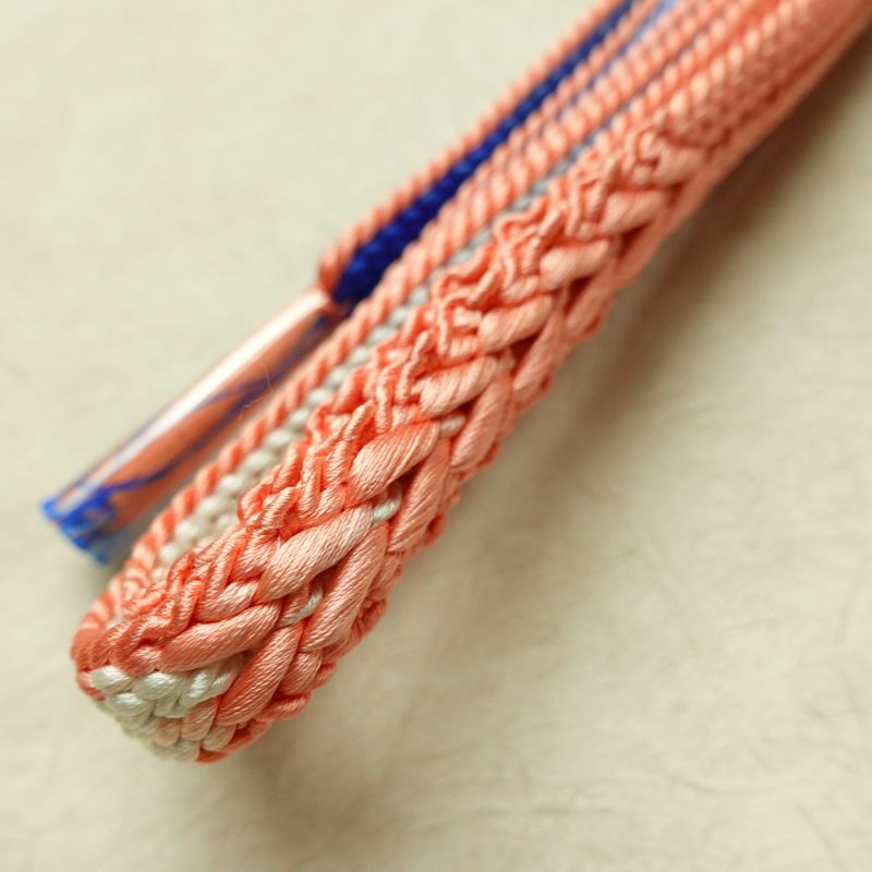 帯締め 帯揚げ帯締めセット 良品 セット品 縮緬 正絹 古典柄 シンプル 和装小物 ピンク_画像18