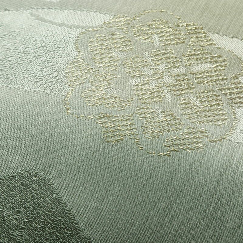 帯揚げ帯締めセット セット品 平組 正絹 古典柄 和装小物 緑・うぐいす色_画像9