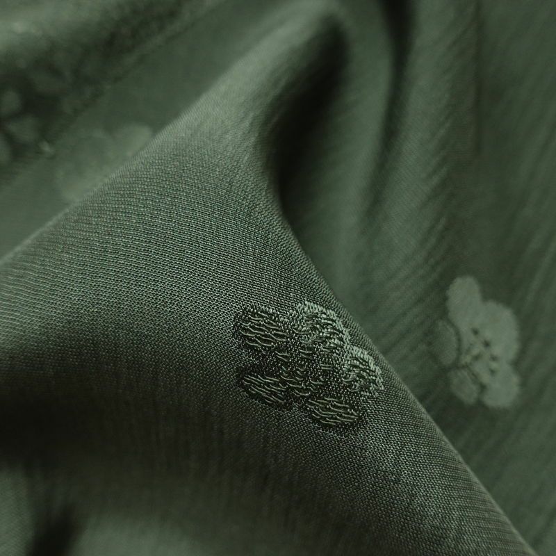 帯揚げ帯締めセット セット品 平組 正絹 古典柄 和装小物 緑・うぐいす色_画像13