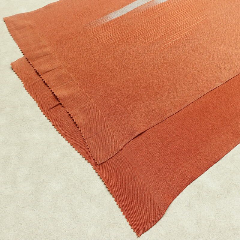 帯揚げ帯締めセット 美品 セット品 縮緬 正絹 幾何学柄・抽象柄 モダン 和装小物 橙_画像5