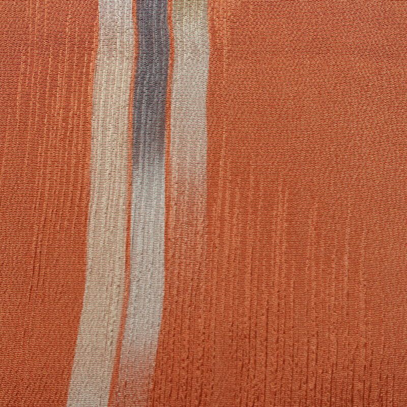 帯揚げ帯締めセット 美品 セット品 縮緬 正絹 幾何学柄・抽象柄 モダン 和装小物 橙_画像8