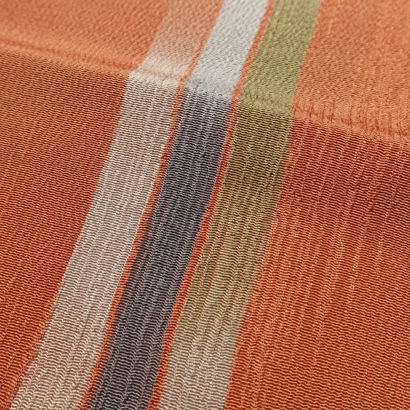 帯揚げ帯締めセット 美品 セット品 縮緬 正絹 幾何学柄・抽象柄 モダン 和装小物 橙_画像9