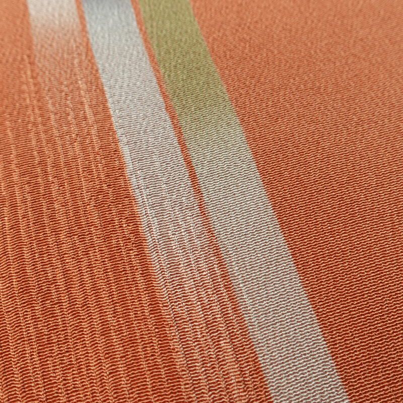 帯揚げ帯締めセット 美品 セット品 縮緬 正絹 幾何学柄・抽象柄 モダン 和装小物 橙_画像10