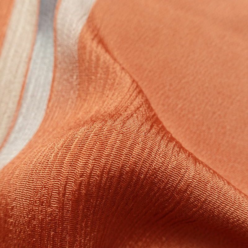 帯揚げ帯締めセット 美品 セット品 縮緬 正絹 幾何学柄・抽象柄 モダン 和装小物 橙_画像13