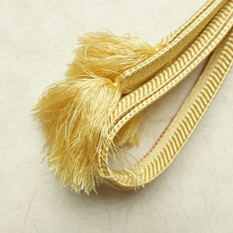 帯揚げ帯締めセット 美品 セット品 縮緬 正絹 幾何学柄・抽象柄 モダン 和装小物 橙_画像16