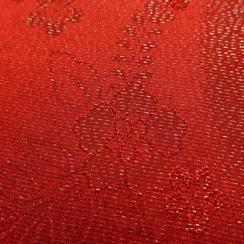 帯揚げ帯締めセット セット品 丸組 正絹 花柄 和装小物 赤・朱_画像10