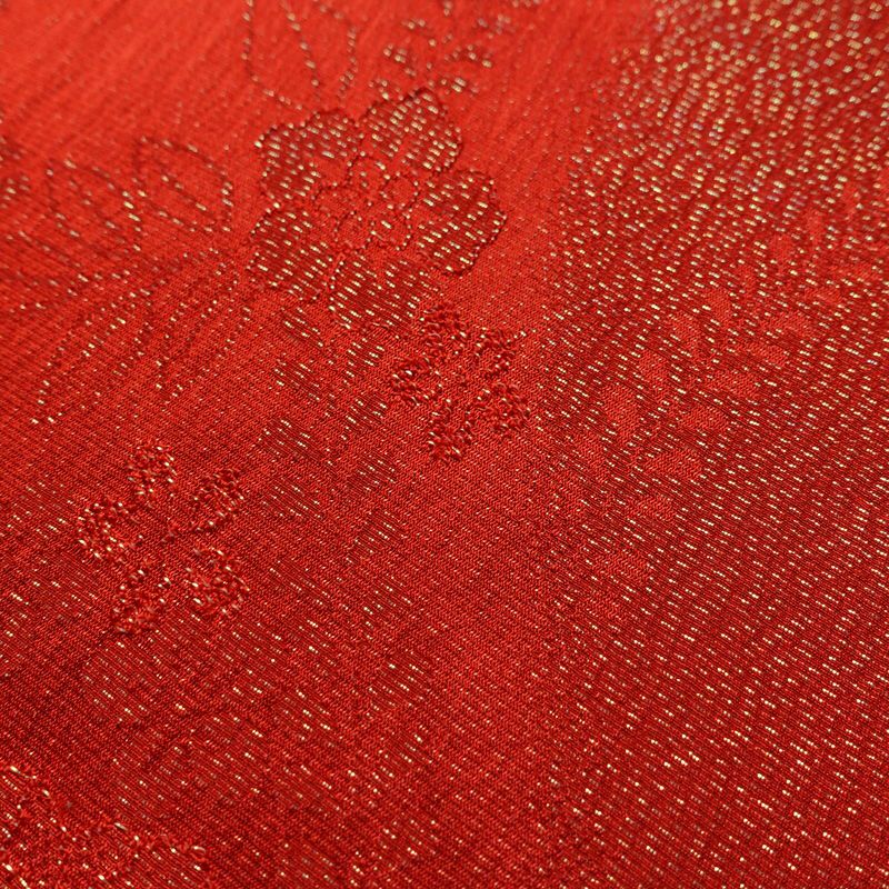 帯揚げ帯締めセット セット品 丸組 正絹 花柄 和装小物 赤・朱_画像11