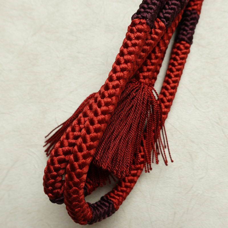 帯揚げ帯締めセット セット品 丸組 正絹 花柄 和装小物 赤・朱_画像16