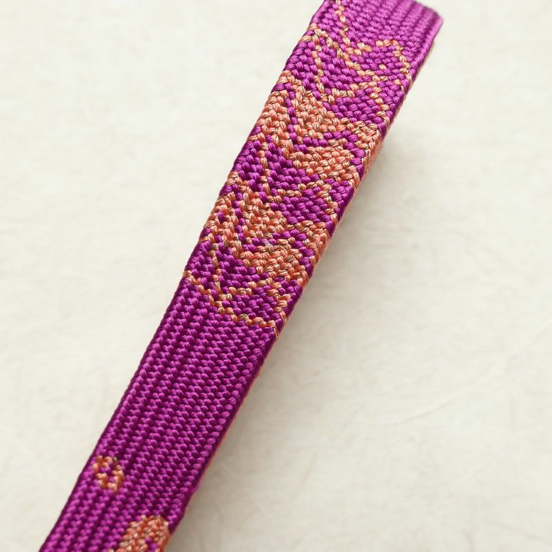 帯揚げ帯締めセット セット品 平組 正絹 古典柄 フォーマル 和装小物 紫・藤色_画像19