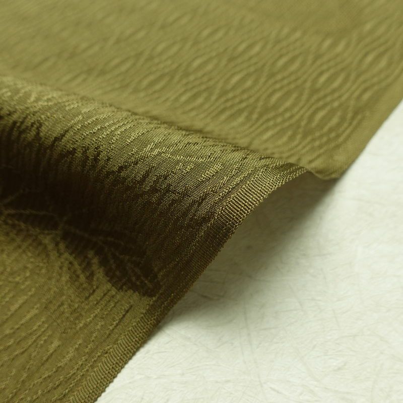 帯揚げ帯締めセット 美品 セット品 平組 正絹 花柄 フォーマル 菊 桜 和装小物 綸子 緑・うぐいす色_画像12