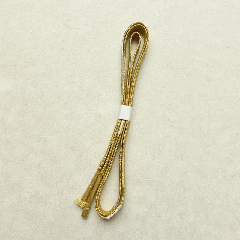 帯揚げ帯締めセット 美品 セット品 平組 正絹 花柄 フォーマル 菊 桜 和装小物 綸子 緑・うぐいす色_画像14