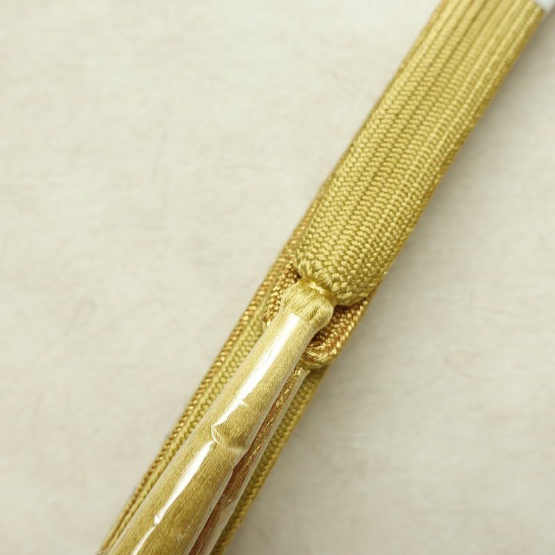 帯揚げ帯締めセット 美品 セット品 平組 正絹 花柄 フォーマル 菊 桜 和装小物 綸子 緑・うぐいす色_画像17