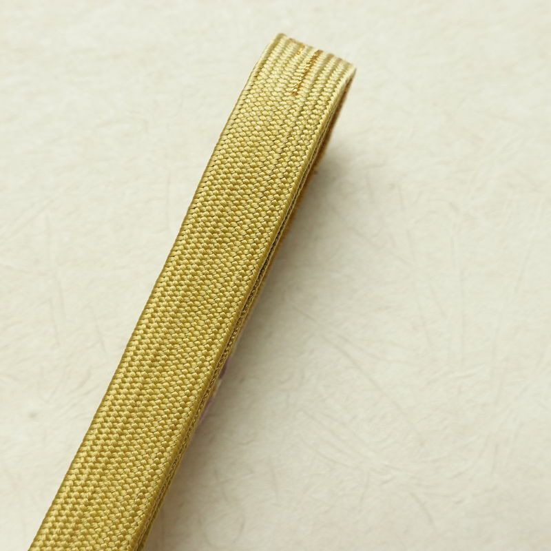 帯揚げ帯締めセット 美品 セット品 平組 正絹 花柄 フォーマル 菊 桜 和装小物 綸子 緑・うぐいす色_画像18