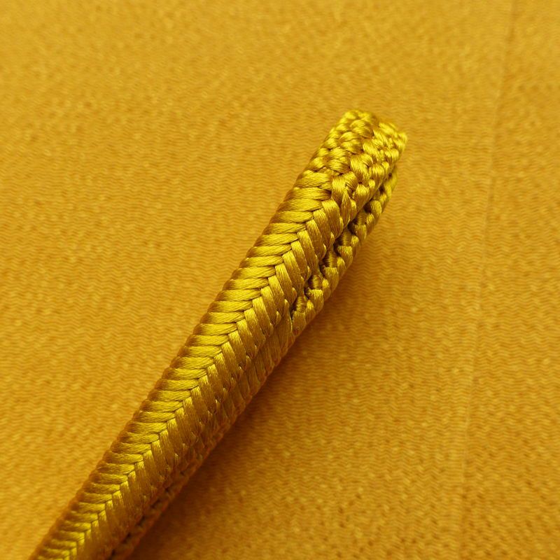 帯揚げ帯締めセット 良品 セット品 縮緬 正絹 無地 シンプル 和装小物 黄・黄土色_画像2