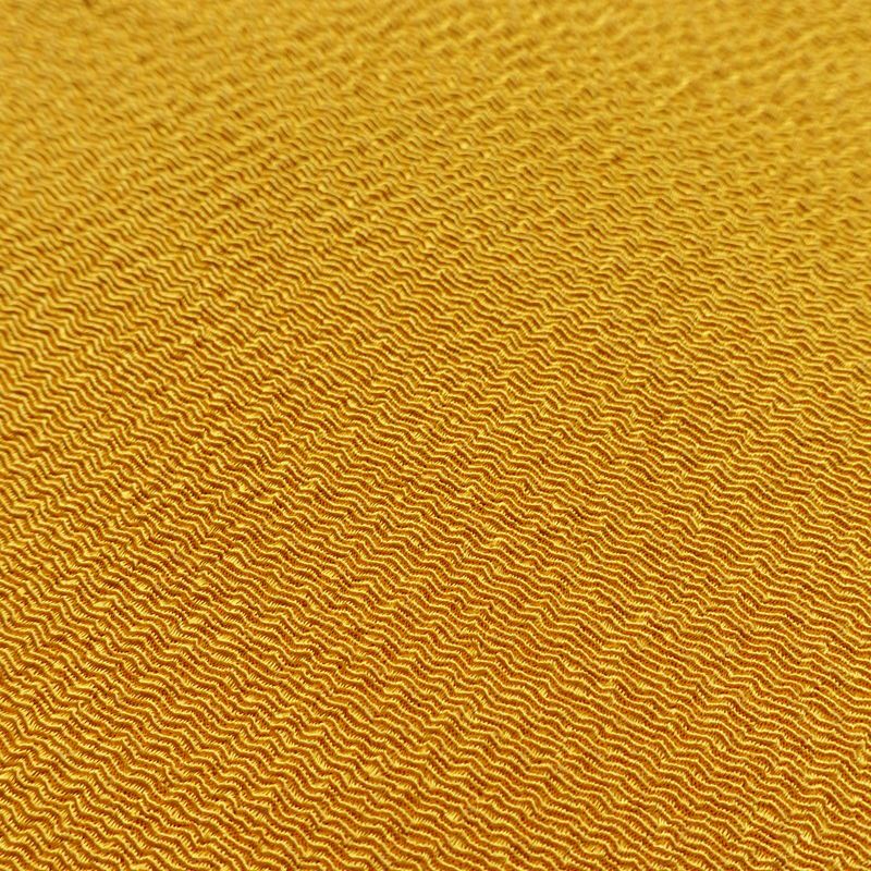 帯揚げ帯締めセット 良品 セット品 縮緬 正絹 無地 シンプル 和装小物 黄・黄土色_画像9